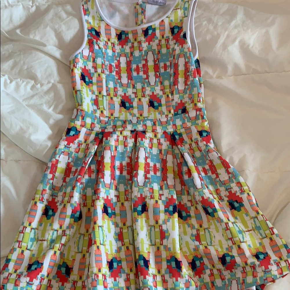 NEW spring abstract colorful dress